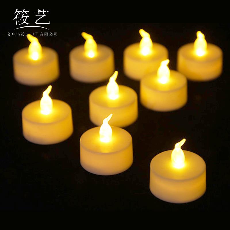 工艺小茶蜡led蜡烛圣诞生日聚会派对电子蜡烛灯场景布置道具