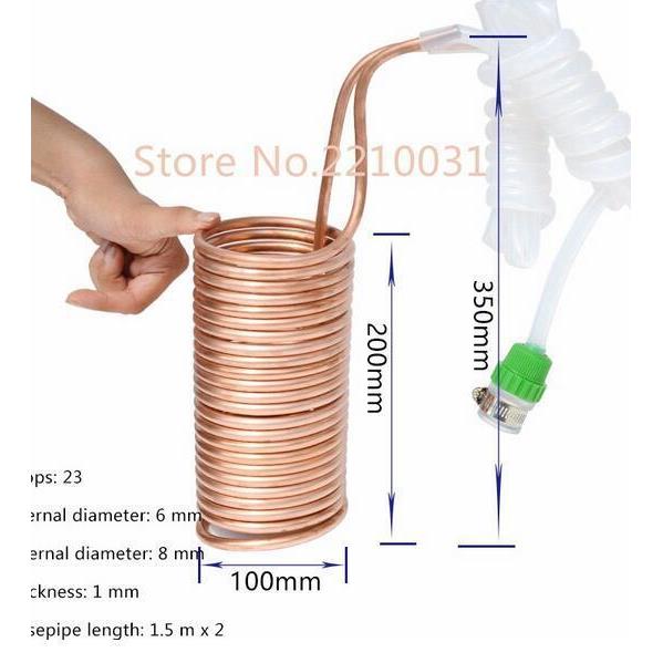 304不锈钢冷却管紫铜盘管 家酿啤酒降温器 麦芽汁冷却盘管