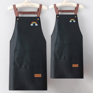 冬季无袖围裙厨房家用超强防水防油围腰奶茶咖啡店餐饮专用工作服