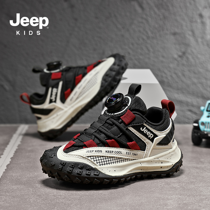 jeep儿童运动鞋男童女童2025秋冬新款休闲跑步鞋男孩软底防滑鞋子