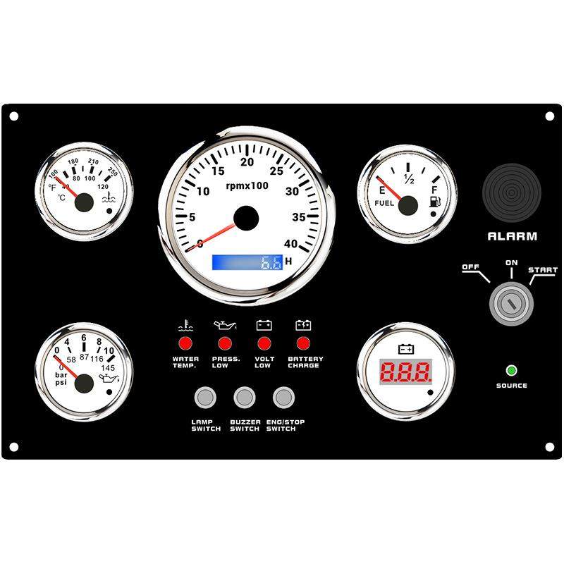 320*190*100mm12V /24V车船通用转速水温油压电压油位组合面板,汽车零部件/养护/美容/维保,汽车仪表,淘宝优惠券,粉丝福利购,淘宝优惠卷