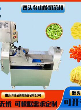 双头变频切菜机果蔬切片切丝切丁机商用芹菜切段机切白菜韭菜沫