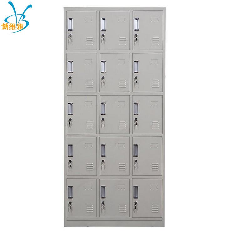 香BWY-2002料河铁柜办家具十五门储物柜 铁文件柜公 15门资柜现皮