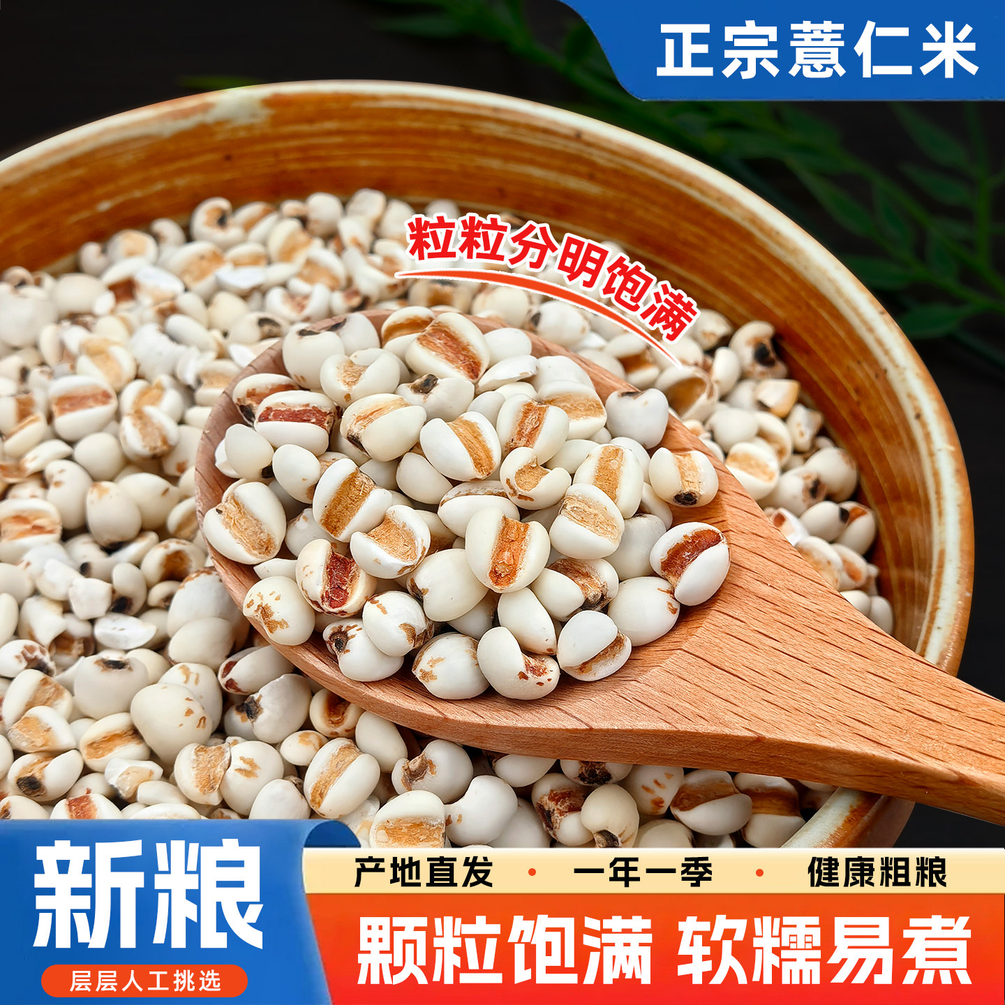 贵州薏仁米25年农家自种新货红小豆薏米粥大薏苡仁赤小豆五谷杂粮