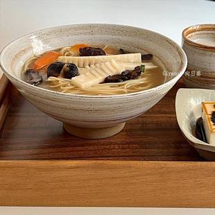 复古景德镇家用陶瓷餐具商用2025新款 斗笠碗日式 漂亮碗拉面碗汤碗