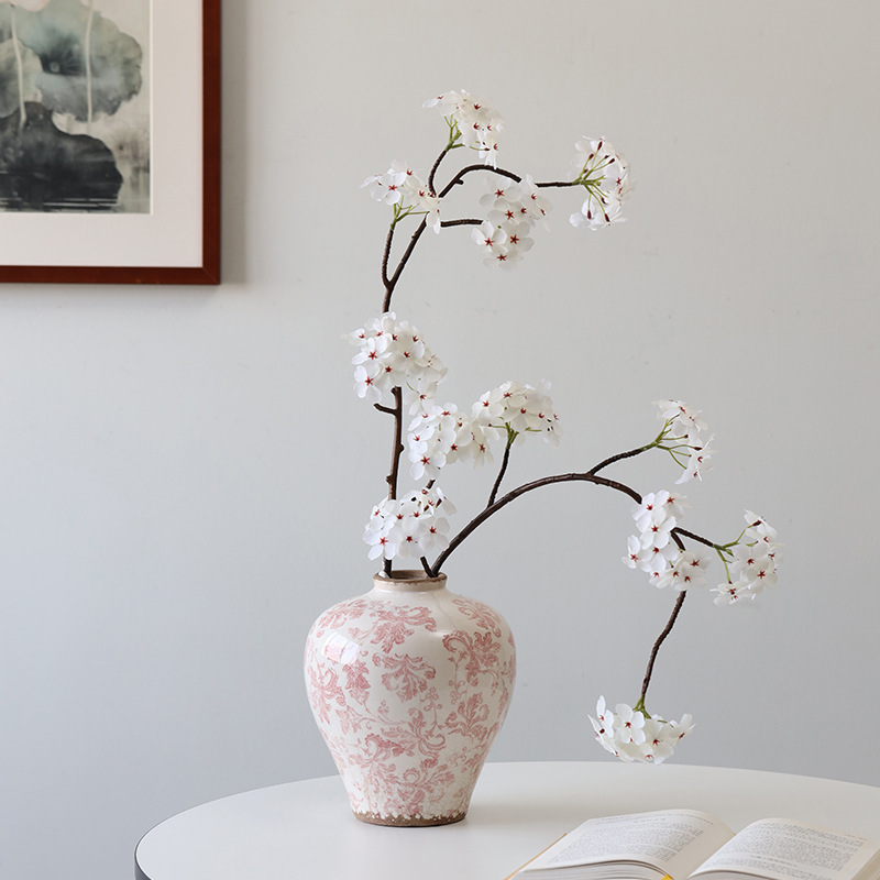 陶瓷花瓶摆件客厅高级感青花瓷插干花装饰花器中式玄关电视柜摆设