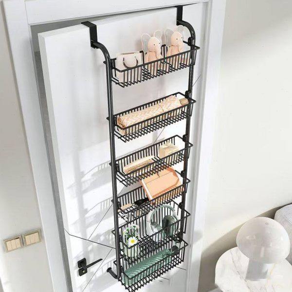 免打孔门后圆管大小挂篮置物架多层收纳架浴室门后挂架多功能整理,收纳整理,化妆品收纳架,淘宝优惠券,粉丝福利购,淘宝优惠卷