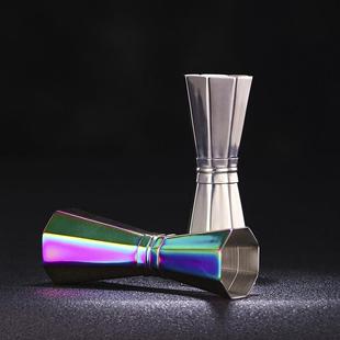 酒吧传奇 高精准刻度不锈钢量酒器 八角造型量杯 盎司杯 Jigger