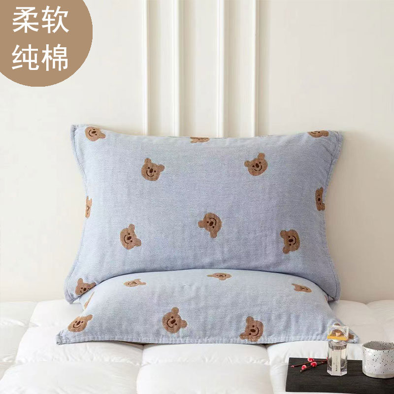柔软卡通纯棉枕巾一对装全图片