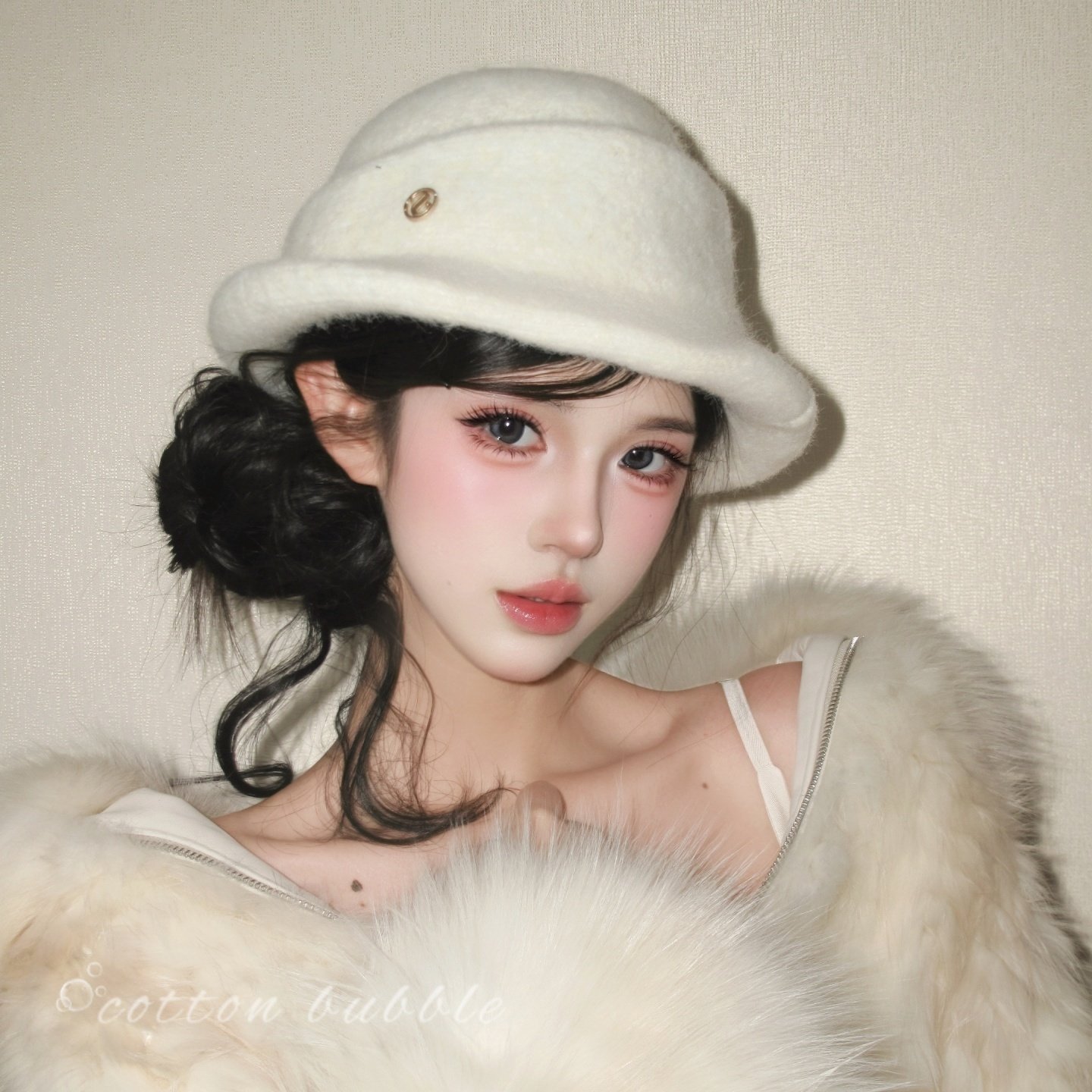 法式千金风礼帽子女款2026新款图片