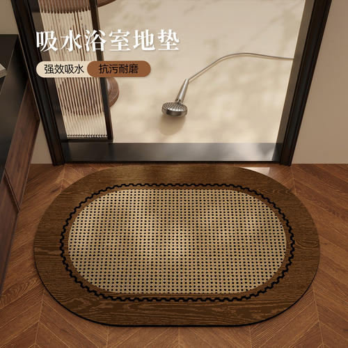 浴室门口吸水地垫中古风家用耐