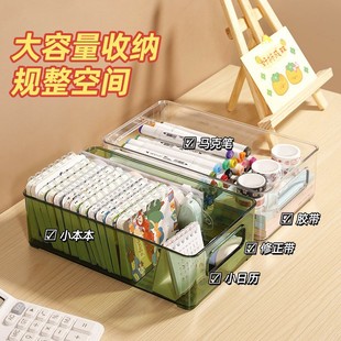收纳盒桌面透明化妆品面膜整理盒家用厨房杂物储物盒亚克力零食筐