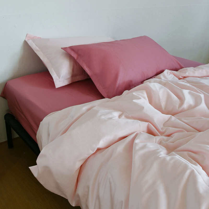外单尾单 少女心纯棉贡缎被套 全棉80支长绒棉 床单套件被罩