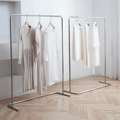 服装店展示架落地式不锈钢简约陈列女装货架网红中岛衣服架子