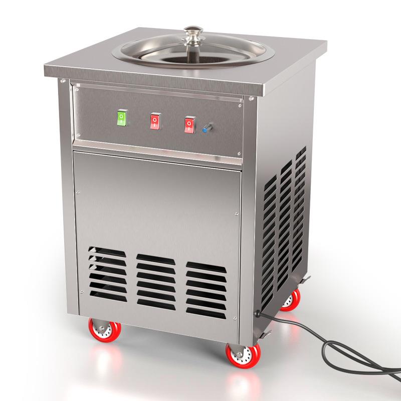全自动炒酸奶机摆摊厚切炒冰机商用炒冰粥机器炒冰淇淋卷机器插电
