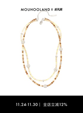 Mouhooland/暮后之地雏菊系列雏菊串珠双层项链小众设计首饰情侣