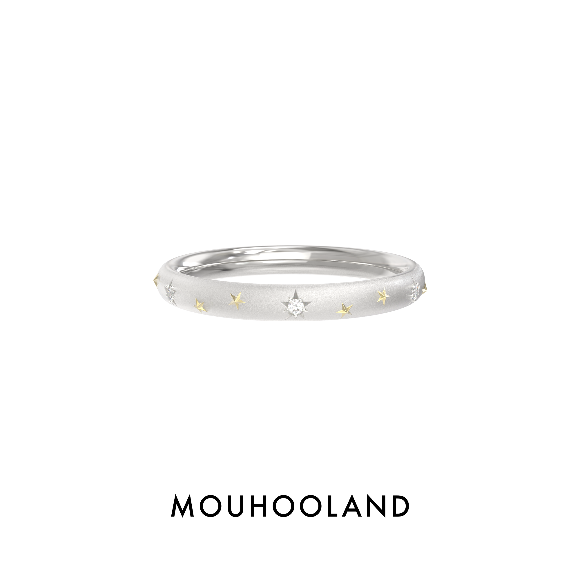 Mouhooland/暮后之地圣诞星系列星尘之戒情侣食指戒小众设计指环图片