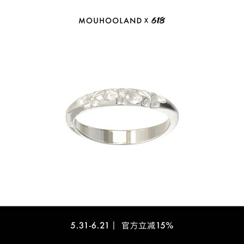 Mouhooland/暮后之地蜂鸟系列繁花细戒小众设计食指戒情侣款指环
