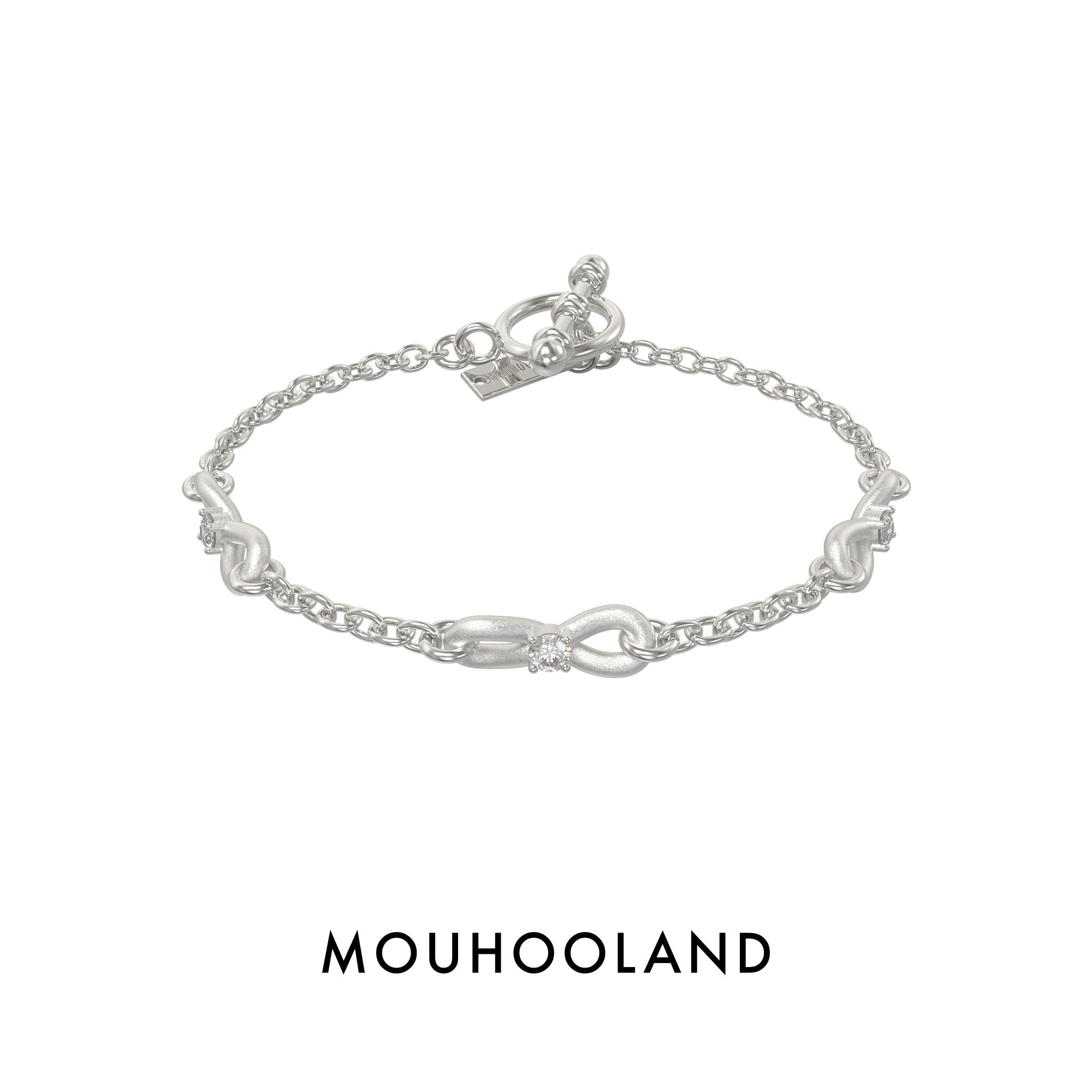 Mouhooland/暮后之地无尽之环手链情侣款手环925银首饰小众设计