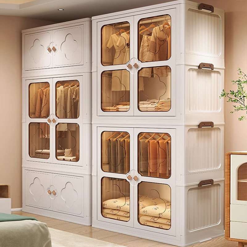 衣柜卧室家用衣服收纳柜子折叠宝宝儿童储物小衣橱出租房简易组装