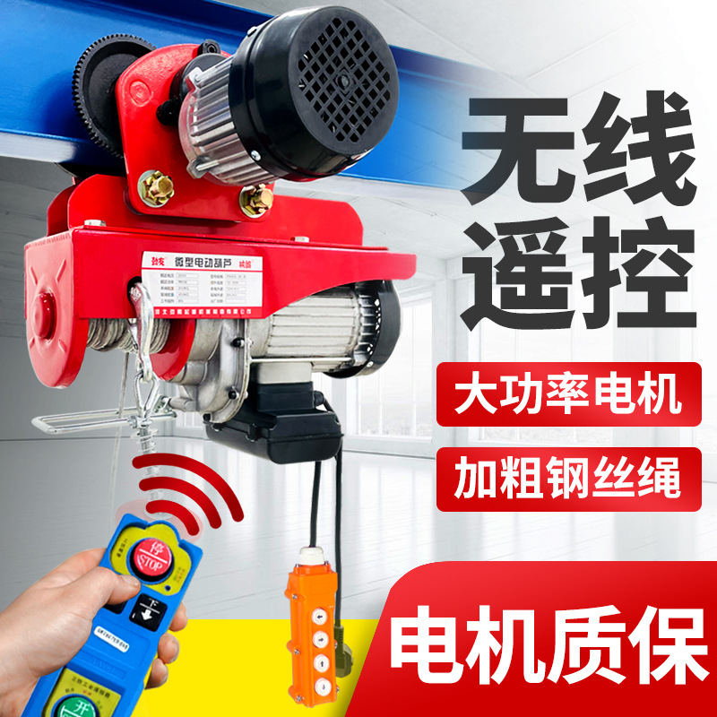 电动葫芦220V带跑车0.5吨1龙门架吊机家用小型提升机升降起重机