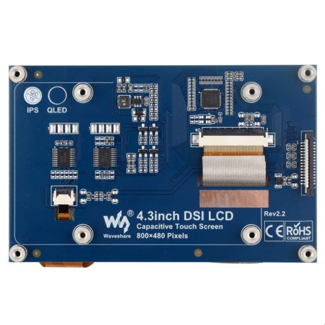 树莓派4.3寸五点触摸显示器 MIPI DSI接口电容触控屏 IPS广视角