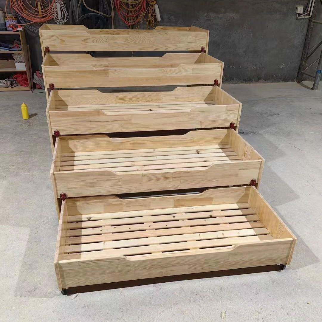 幼儿园四层推拉床午休叠叠床幼儿抽屉床儿童上下铺午托班午睡床