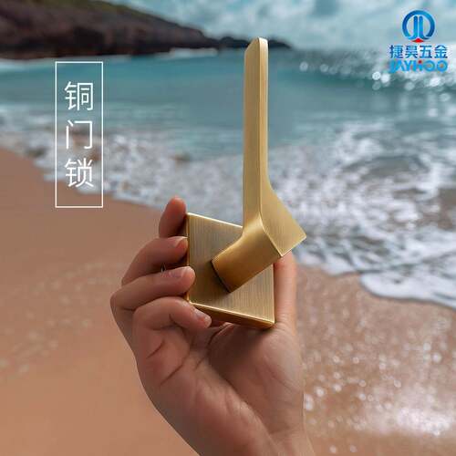 捷昊卧室门锁室内房间木门锁具72锁体家用通用型法式黄古铜门把手