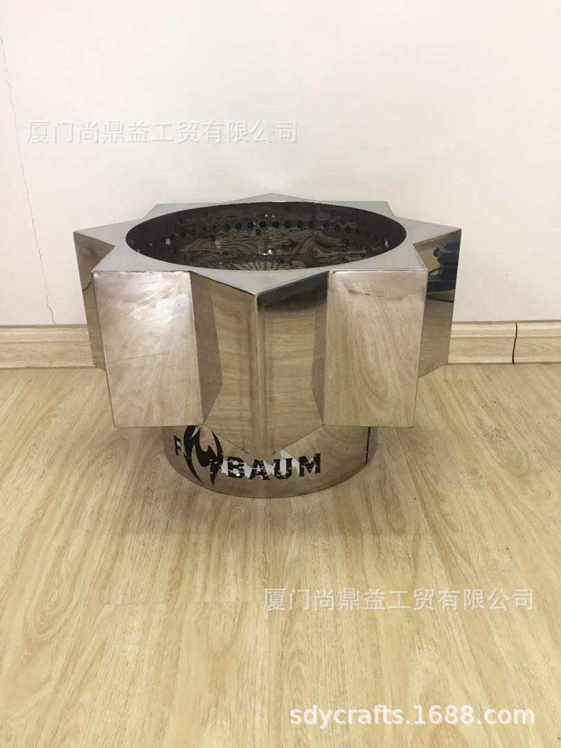 新款美式便携式烧火盆八角星焚火台户外烤火炉专业厂家批发