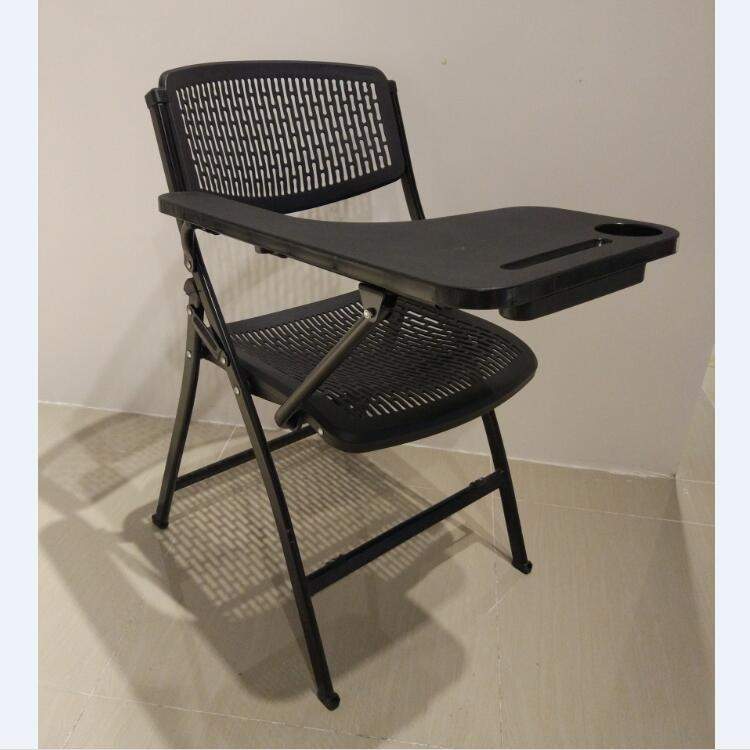 塑料办公培训椅出口带写字板会议椅子plastic training chair