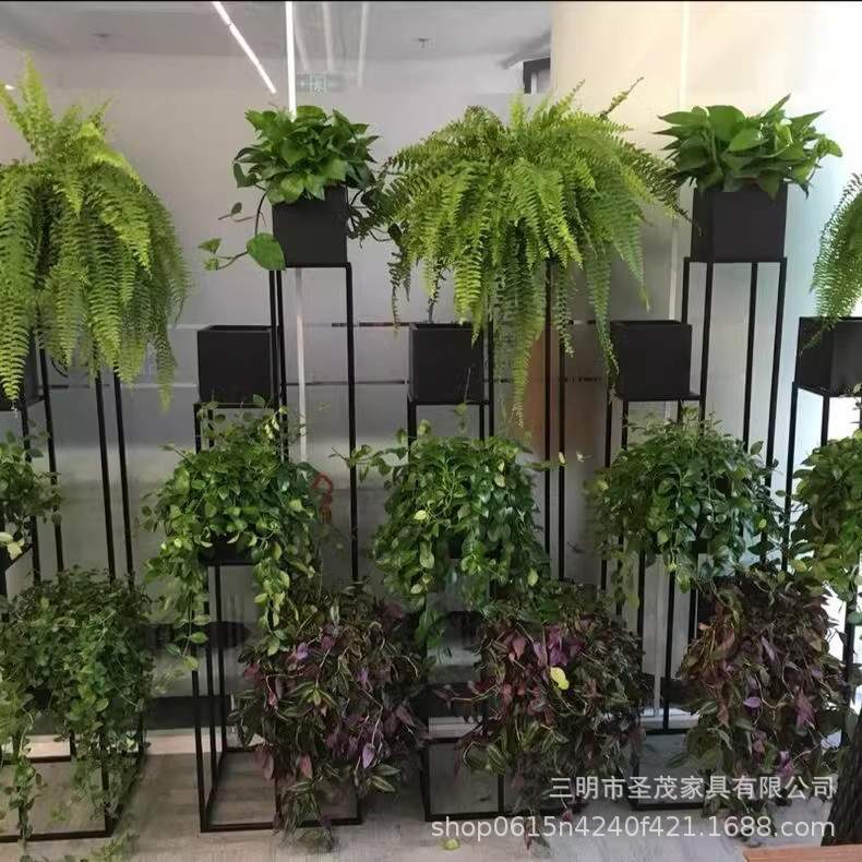 简约铁艺落地式创意休闲花架多层阶梯阳台转角绿植架子绿萝花盆架
