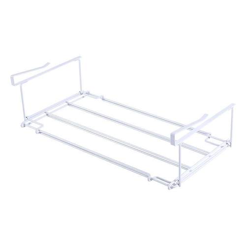 KBQ1下水槽置物架脸盘柜子隔板免打孔伸缩架家用多功能橱柜收纳分