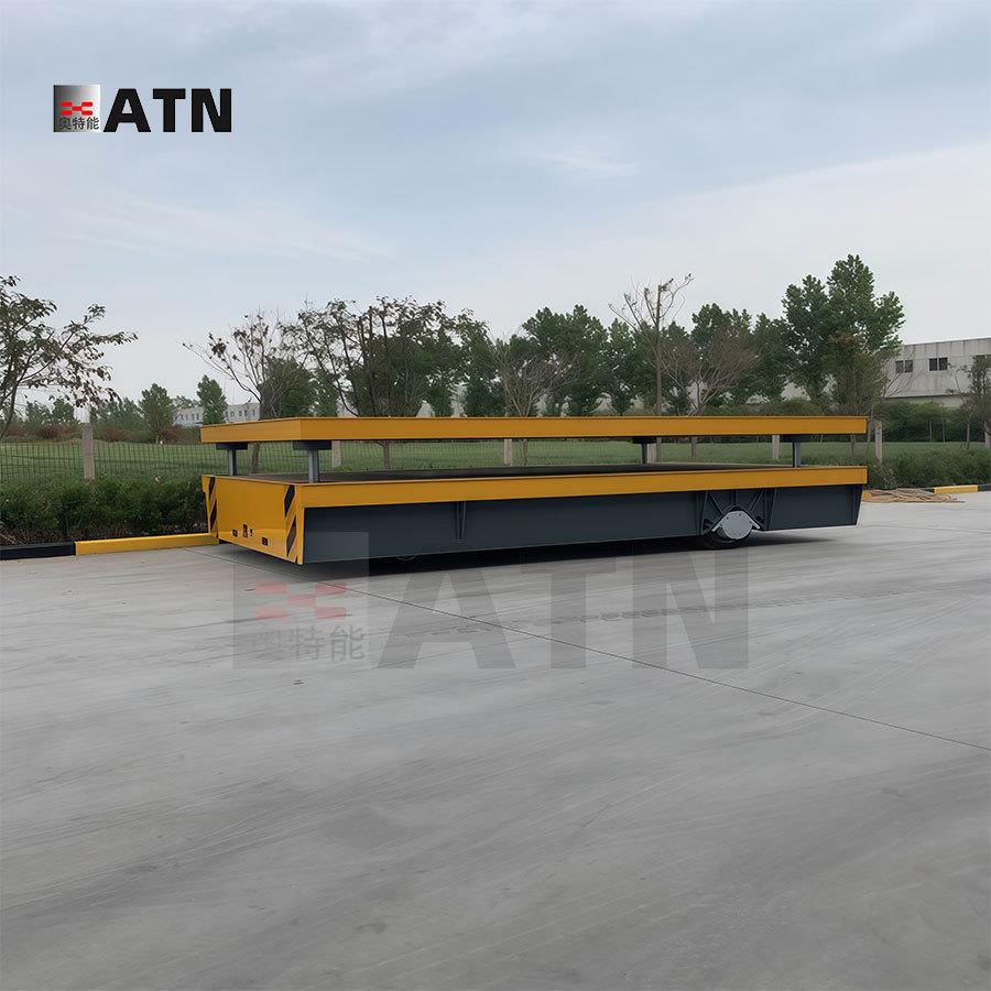 大吨位电动平板车可耐800°C高温转运车可任意升降无轨地平车