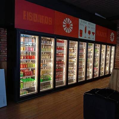 源头工厂直供商用饮料展示柜五门饮料冰箱酒水柜玻璃门雪柜风冷