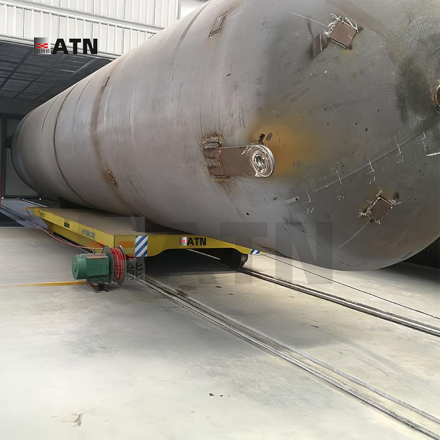 可升降轨道地平车电动低压轨道车200吨钢卷转运车rgv小车