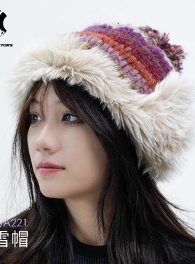 CC PROTECTORS滑雪头盔帽冬季保暖毛线帽子男女士同款滑雪装备