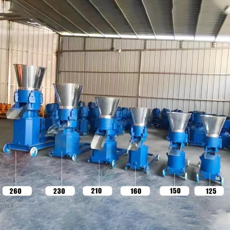 全自动精饲料鸡鸭鹅颗粒机麦麸花生秧草饲料颗粒机颗粒机加工视频