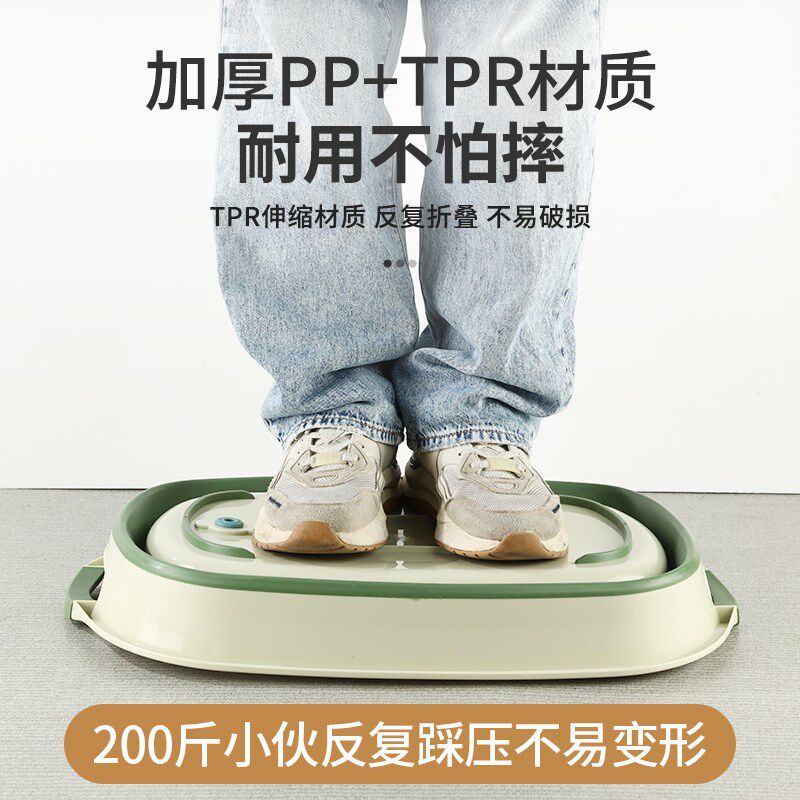 折叠洗衣盆家用宝宝婴儿大号长方形塑料加厚耐用水盆宿舍用洗鞋盆