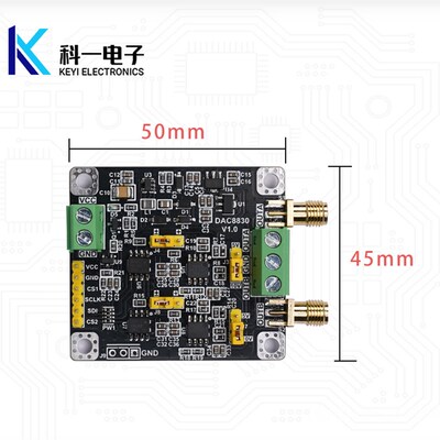 DAC8830模块 双路两通道16位数模转换器DAC模块 0-5V 0-10V 10V