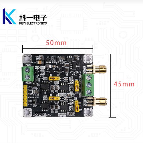 DAC8830模块 双路两通道16位数模转换器DAC模块 0-5V 0-10V 10V