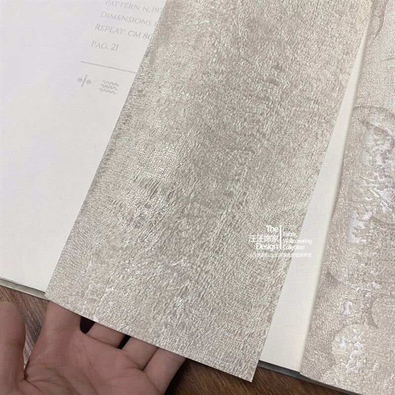 Q意大利原装进口斑驳高级感轻奢深压纹素色满铺客厅卧室壁纸特价