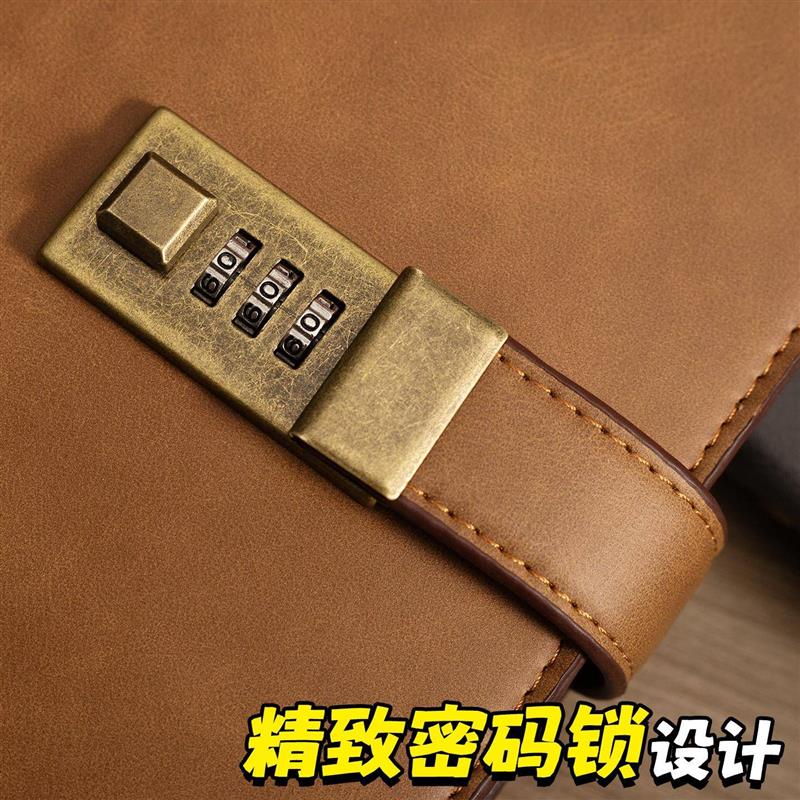 真皮存单收纳本礼盒装密码锁多功能票据存单夹2026新款现金银行卡