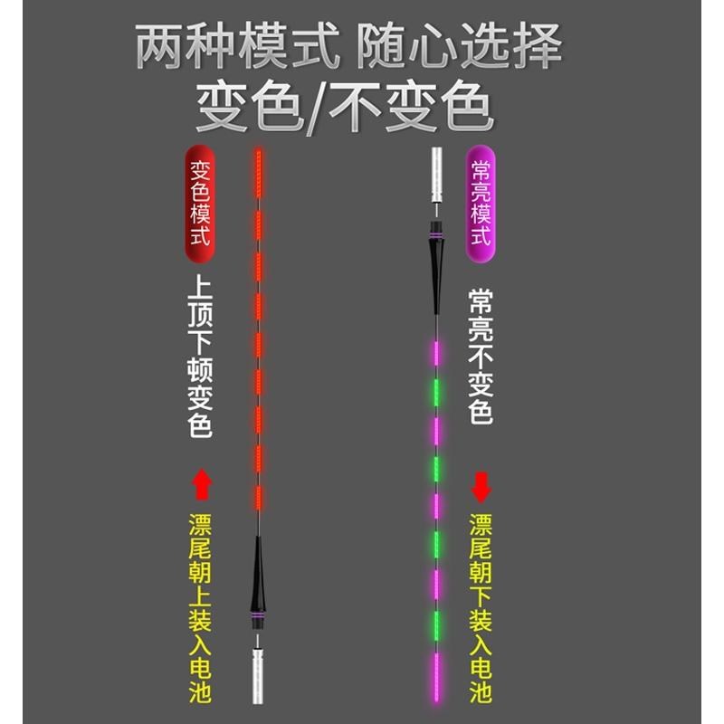日夜两用夜光漂冷光护目醒目水下无影咬钩变色电子浮漂高灵敏夜钓