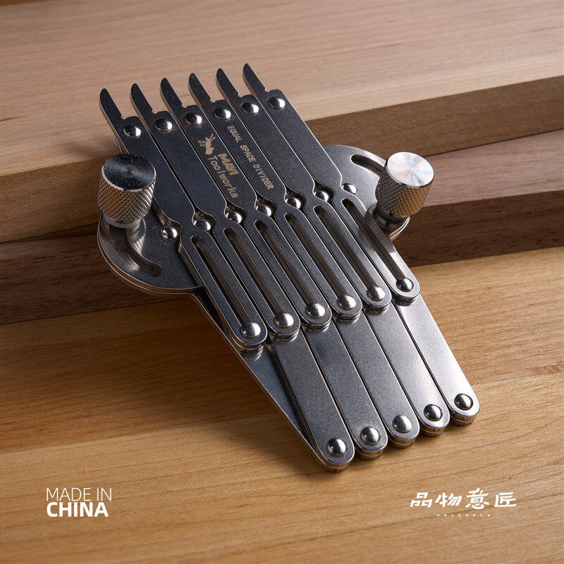 燕尾榫等分尺多功能木工尺不锈钢工具高精度量规DIY 手工品物意匠