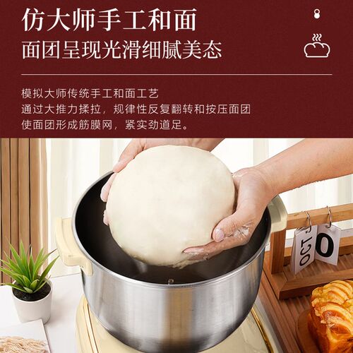 家用全自动和面机揉面发面一体机 6L 8L大容量智能发酵厨师机 不