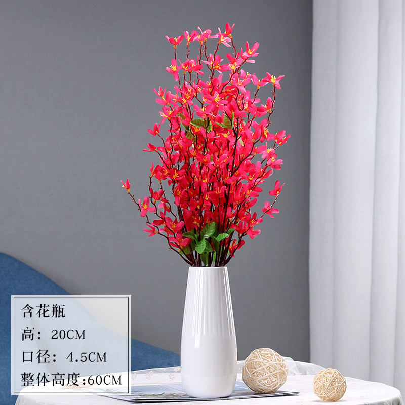 桌面黄色跳舞兰假花仿真花摆件客厅装饰干花摆放花卉简约时尚花艺