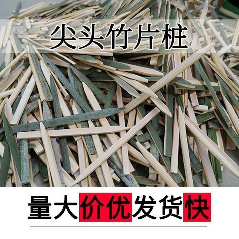 工地西瓜尖头竹片放样篱笆竹桩放线工程用桩毛竹测量竹条测绘竹签