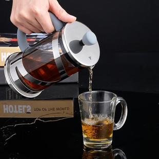 现货供应304不锈钢法压玻璃咖啡壶冲茶器泡茶花茶壶家用养生过滤