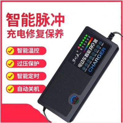 电动车电瓶三轮车通用智能充电器48v60v72v96伏12A20A32A45A60安