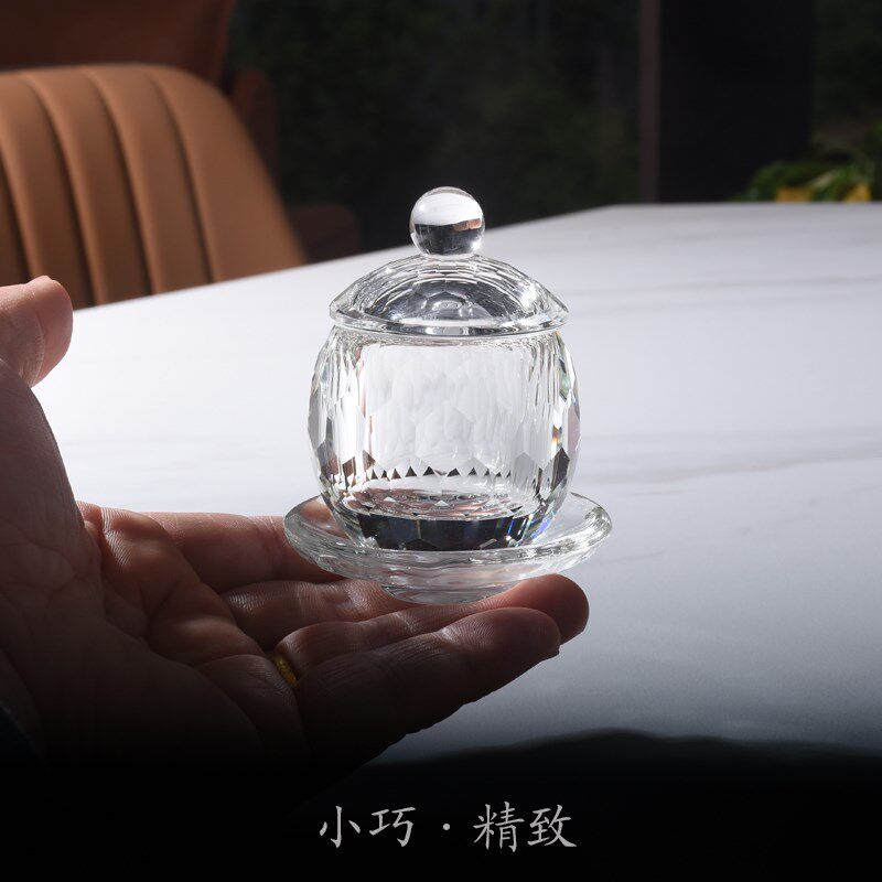 小号水晶佛供杯佛前供杯大悲咒心经供水杯佛堂圣水杯观音净水杯